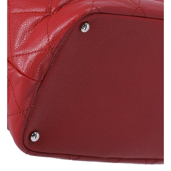 Chanel Classic Caviar Quilted Timeless CC Soft Tote Red - Picture 10 of 14